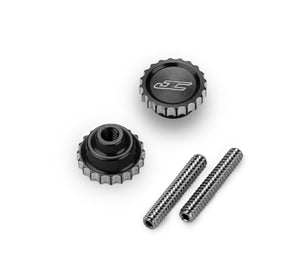 4-40 Future Thumb Nut with Set Screw, 2pc, Black