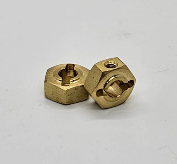 (2) 12mm x 6mm wide Brass Hexes for Enduro