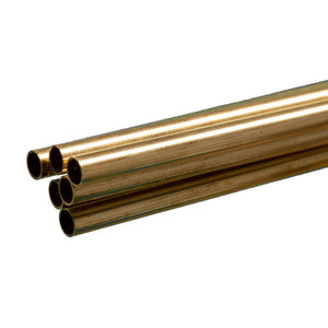 Round Brass Tube: 7/32" OD x 0.014" Wall x 36" Long