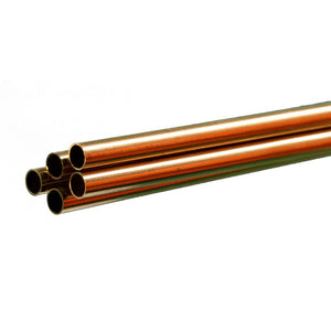 Round Brass Tube: 1/4" OD x 0.014" Wall x 36" Long