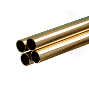 Round Brass Tube: 11/32" OD x 0.014" Wall x 36" Long