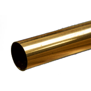 Round Brass Tube: 21/32" OD x 0.014" Wall x 12" Long