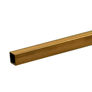 Square Brass Tube: 1/4" OD x 0.014" Wall x 12" Long