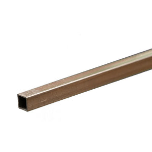 Square Aluminum Tube: 3/16" OD x 0.014" Wall x 12" Long