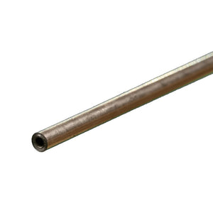 Round Stainless Steel Tube: 1/8" OD x 22 Gauge x 12" Long