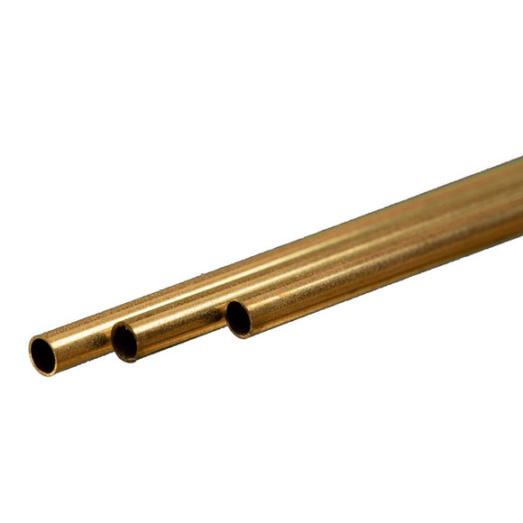 Round Brass Tube: 4mm OD x 0.225mm Wall x 300mm Long