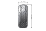 B-Rocket 1/8 Off-Road Buggy Tires, 17mm Hex, Mounted on