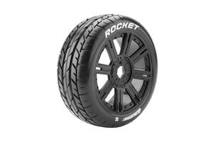 B-Rocket 1/8 Off-Road Buggy Tires, 17mm Hex, Mounted on