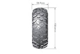 CR-Rowdy 1/10 2.2" Crawler Tires, 12mm Hex, Super Soft,