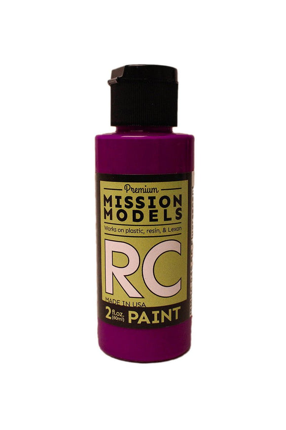 Mission Models - Water-based RC Paint, 2 oz bottle, Fluorescent Racing Violet