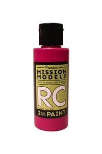 Mission Models - Water-based RC Paint, 2 oz bottle, Fluoresent Racing Berry