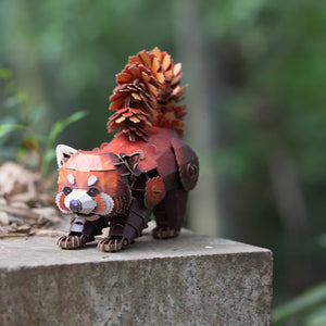 Red Panda 3D Kraft Paper Puzzle