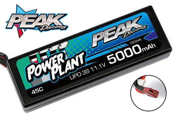 Peak Racing - Power Plant 5000 11.1V 45C Lipo Battery w/ Deans Connector
