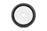 Sting 1/8 Buggy Mounted Tires White Wheels (2) Ultra Soft