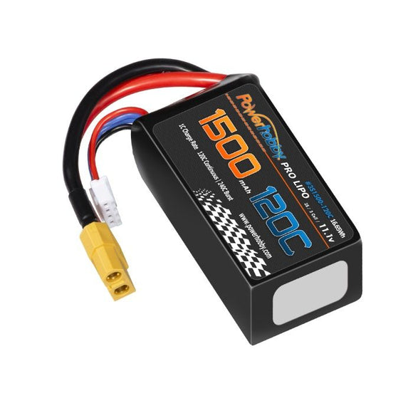 3S 11.1V 1500mah 120C Lipo Battery w XT60 Plug