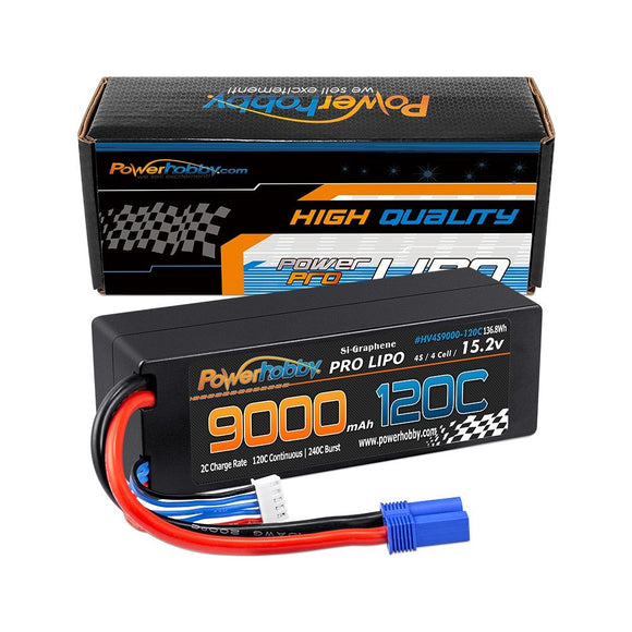 4S 15.2V 9000mah 120C Graphene Lipo Battery w/ EC5 Plug