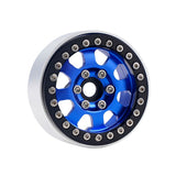 B1 Aluminum 1.9 Beadlock Wheels 9mm Hubs, Blue, for