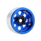 B1 Aluminum 1.9 Beadlock Wheels 9mm Hubs, Blue, for