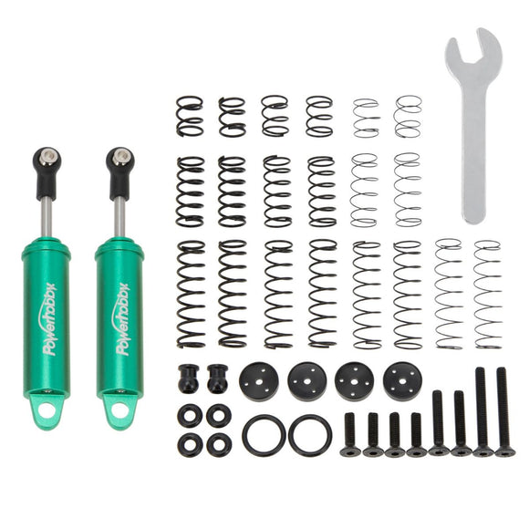 80mm Promatics Two Stage Internal Spring Shocks, Green