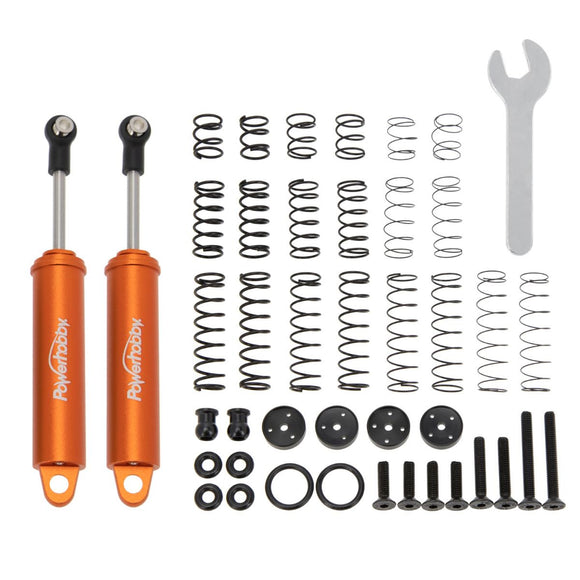 100mm Promatics Two Stage Internal Spring Shocks, Orange