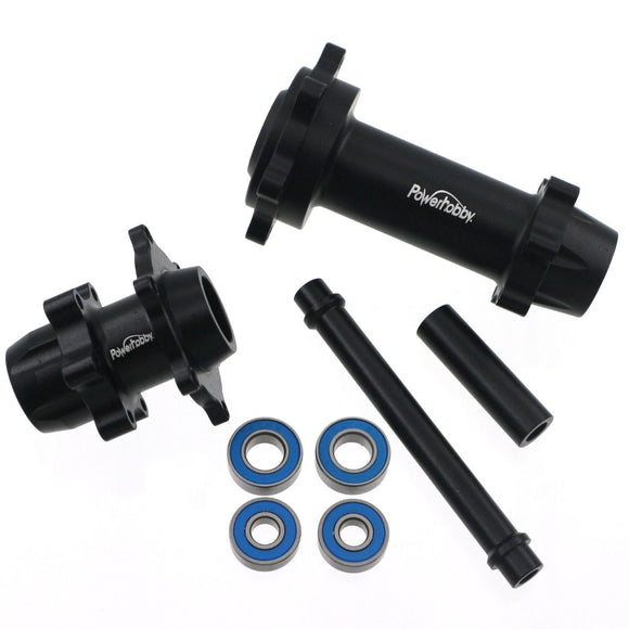 7075 Aluminum Front & Rear Wheel Hubs, Black, Losi