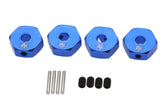 12mm Wheel Hex (4), Blue, for Losi Mini LMT