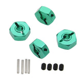 12mm Wheel Hex, (4), Green, for Losi Mini LMT