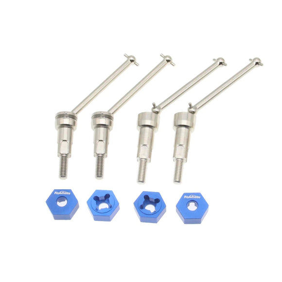 Front & Rear CVD Axles Drive Shafts, Silver (4), for Arrma