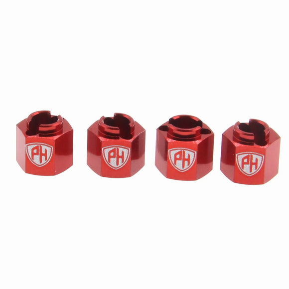 Aluminum Wheel Hex, Red, for Redcat Ascent-18