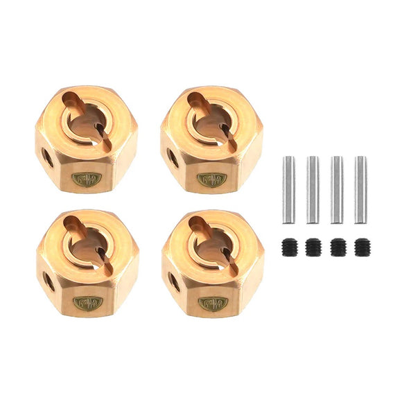 Brass Wheel Combiner 8mm Hex, for 1/10 Redcat Ascent
