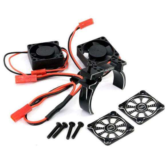 1/10 Aluminum Heatsink Mount 30mm Twin Turbo Cooling Fans