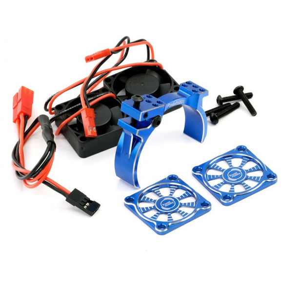 1/10 Aluminum Heatsink Mount 30mm Twin Turbo Cooling Fans