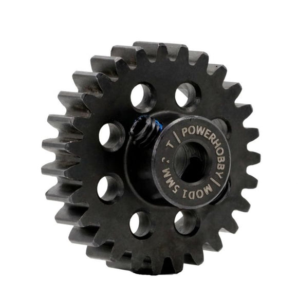 Hardened Steel 25T Mod1 5mm Pinion Gear with 2 Grub Screws