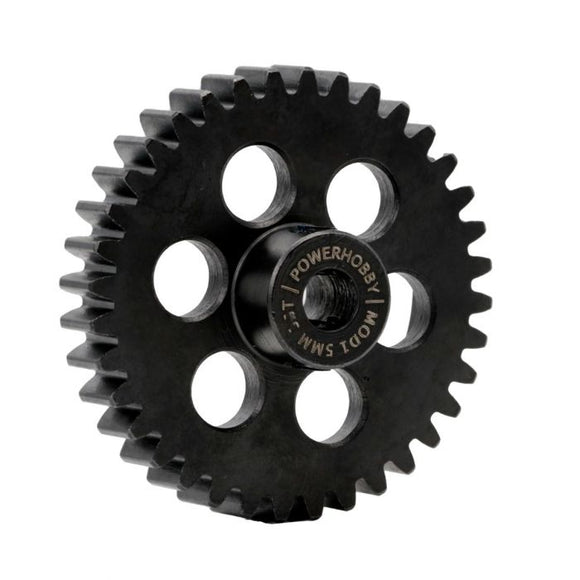 Hardened Steel 34T Mod1 5mm Pinion Gear with 2 Grub Screws