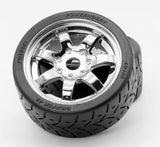 1/8 Gripper 42/100 Belted Mounted Tires 17mm Chrome