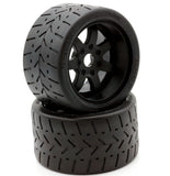 1/8 Gripper 54/100 Belted Mounted Tires 17mm Black