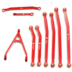 Aluminum High Clearance Chassis Links, Red, for Axial