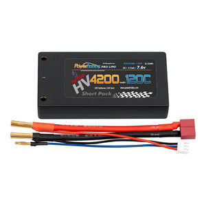 Power Hobby - 2S 7.6V HV + Graphene 4200mah 120c Shorty Lipo Battery