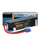 Power Hobby - 3S 11.1V 3000mAh 50C LiPo Battery Pack with Hardwired EC3 Connector