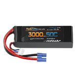 Power Hobby - 3S 11.1V 3000mAh 50C LiPo Battery Pack with Hardwired EC3 Connector