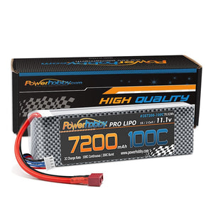 Power Hobby - 3S 11.1V 7200mAh 100C-200C LiPo Battery w/ DEANS Plug