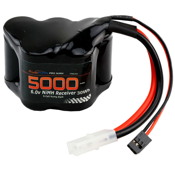 Power Hobby - 6V 5000mAh 5-Cell Hump Receiver NiMH RX Battery 1/5 Scale