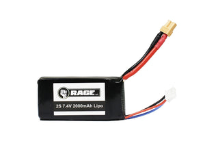 Rage R/C - 2S 7.4V 2000mAh Lipo Battery; Imager 390