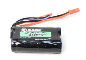 Rage R/C - 7.4V 2S 850mAh Battery w/ JST Connector: Eclipse