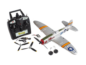 Rage R/C - P-47 Thunderbolt Micro RTF Airplane with PASS (Pilot Assist Stability Software) System