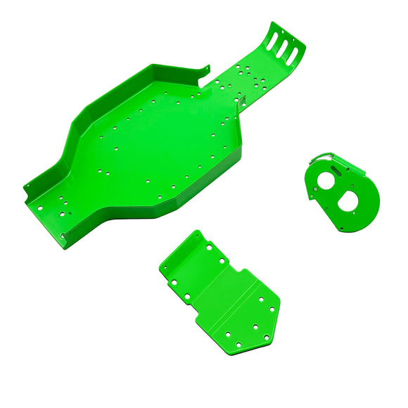 Authentic RC10T Chassis - Powdercoated in Retro Green