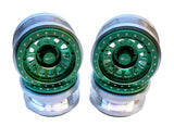 Aluminum CNC 2.9'' Wheels for Axial SCX6 4pcs B Style Green