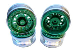 Aluminum CNC 2.9'' Wheels for Axial SCX6 4pcs B Style Green