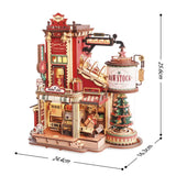 Christmas Dream Gift Factory Wooden Music Box