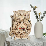 Mechanical Wood Models; Owl Clock